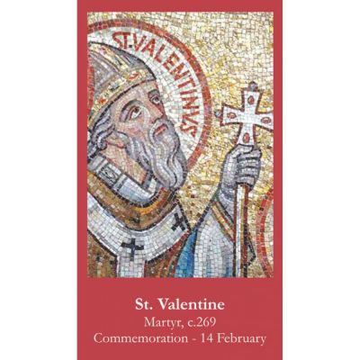 Saint Valentine Prayer Card (50 pack) -  - PC-177