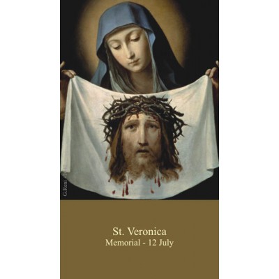 Saint Veronica Prayer Card (50 pack) - - PC-153 Saint Veronica Prayer Card (50 pack) - - PC-153