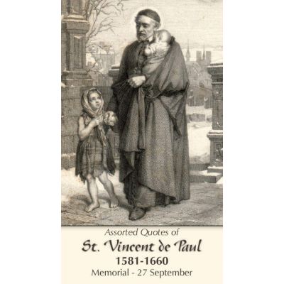 Saint Vincent de Paul Prayer Card (50 pack) -  - PC-46