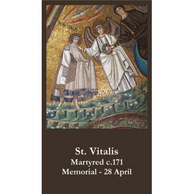 Saint Vitalis Prayer Card (50 pack) - - PC-568 Saint Vitalis Prayer Card (50 pack) - - PC-568