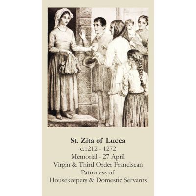 Saint Zita Prayer Card (50 pack) -  - PC-348