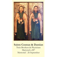 50pk Saints Cosmas & Damian Bulk Prayer-Cards (50 pack) 50pk Saints Cosmas & Damian Bulk Prayer-Cards (50 pack)
