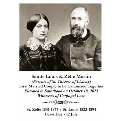 Saints Louis & Zelie Martin Canonization Holy Card (50 pack) -  - PC-533