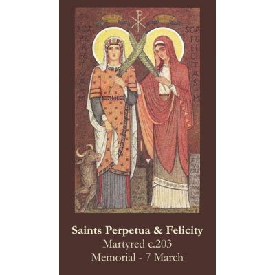 Saints Perpetua and Felicity Prayer Card (50 pack) -  - PC-345