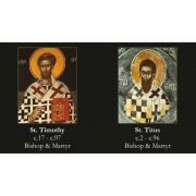 Saints Timothy and Titus Prayer Card (50 pack)