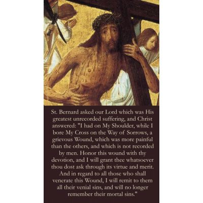 Shoulder Wound of Christ Prayer Card (50 pack) -  - PC-196