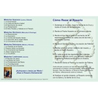 50pk Spanish How to Pray the Rosary Fold-over Bulk Prayer-Cards (50 pack)