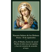 Spanish Our Lady of Sorrows Prayer Card (50 pack)