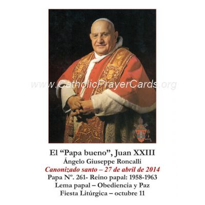 Spanish Pope John XXIII Canonization Holy Card (50 pack) -  - PC-465