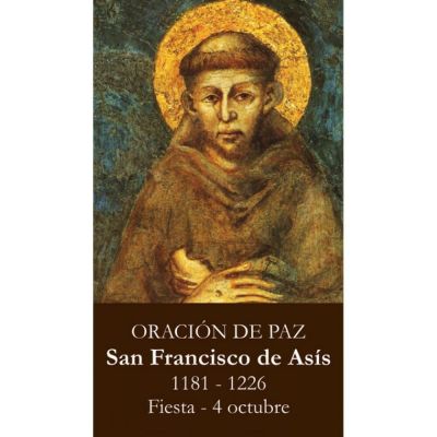 Spanish Saint Francis of Assisi Prayer Card (50 pack) -  - PC-605