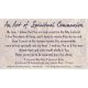 Spiritual Communion Prayer Card (50 pack) -  - PC-118