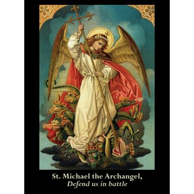 St. Michael the Archangel Defend Us In Battle Prayer Card 3x4 50pk -  - PC-518L