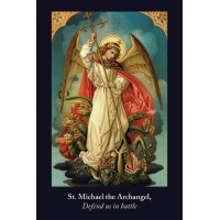 St. Michael the Archangel Defend Us In Battle Bulk Prayer-Cards Jumbo 50pk