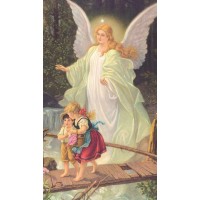 50pk Spanish Prayer to Guardian Angel Bulk Holy Prayer-Card (50 pack)