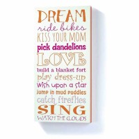 Wall Decor Mdf 8x18in Girl Drm