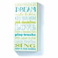 Wall Decor Mdf 8x18in Boy Drem