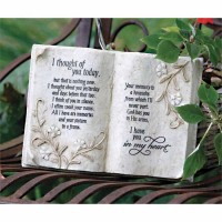 2pk -Plaque Tabletop Book I Thought Of You Today Resin - (Pack of 2)