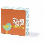 2pk -Plaque Tabletop Bird Happy With French Fry Mdf - (Pack of 2)