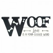 2pk -Plaque Tabletop-woof Love Is A Four - (Pack of 2)