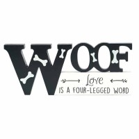 2pk -Plaque Tabletop-woof Love Is A Four - (Pack of 2)