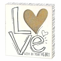 2pk -Plaque Tabletop-mdf-8 Inches Love With All - (Pack of 2)