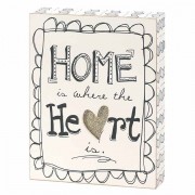2pk -Plaque Tabletop-mdf-8 Inches Home Is Where - (Pack of 2)