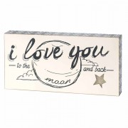 2pk -Plaque Tabletop-mdf-6 Inches I Love You To - (Pack of 2)