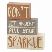 Don't Let Anyone Dull Blocks - (Pack of 2)