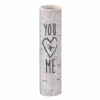 2pk -Vase-resin-birch Look 7.5 Inches - (Pack of 2)