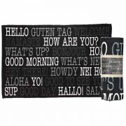 Rug Hello Cotton 36x24 Black - (Pack of 2)