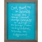 Framed Wall Art Serenity Prayer 19x23 Od