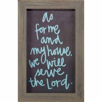 Framed Wall Art As For Me Josh.24:15 12x17 Od
