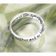 2pk -Ring Dear Mom Mobius Silver Plated - (Pack of 2)