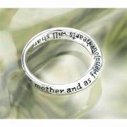 Ring Forevering Dear Mom Silver Plated Sz 7 - (Pack of 2)