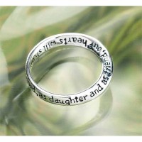 2pk -Ring Forevering Dear Daught Silver Plated Sz 9 - (Pack of 2)