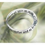 Ring Forevering Dear Sister Silver Plated Sz 7 - (Pack of 2)