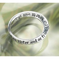 2pk -Ring Forevering Dear Sister Silver Plated Sz 8 - (Pack of 2)
