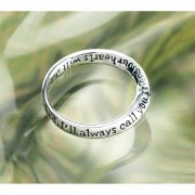 2pk -Ring Dear Friend Mobius Silver Plated - (Pack of 2)
