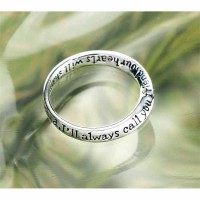 2pk -Ring Dear Friend Mobius Silver Plated - (Pack of 2)