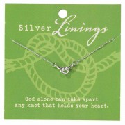 2pk -Necklace KnotSilver Plated 16 Inches +2 Ext Chain - (Pack of 2)