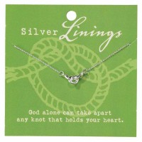 2pk -Necklace KnotSilver Plated 16 Inches +2 Ext Chain - (Pack of 2)