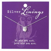 2pk -Necklace Owl Silver Plated 16 Inches +2 Ext Chain - (Pack of 2)