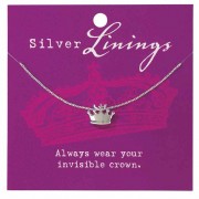 2pk -Necklace Crown Silver Plated 16 Inches +2 Ext Chain - (Pack of 2)