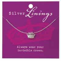 2pk -Necklace Crown Silver Plated 16 Inches +2 Ext Chain - (Pack of 2)