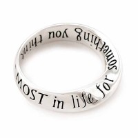 2pk -Ring Don't Give Up Mobius Silver Plated Sz 8 - (Pack of 2) 2pk -Ring Don't Give Up Mobius Silver Plated Sz 8 - (Pack of 2)