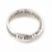 2pk -Ring Sunbeam Mobius Silver Plated Sz 8 - (Pack of 2)