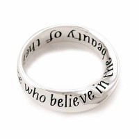 2pk -Ring Future.. Mobius Silver Plated Sz 7 - (Pack of 2)