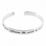 Bracelet You?never Influence Silver Plated Cuff