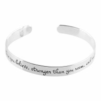 Bracelet You're Braver Than Silver Plated Cuff