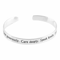 Bracelet Live Simply, Love? Silver Plated Cuff Bracelet Live Simply, Love? Silver Plated Cuff